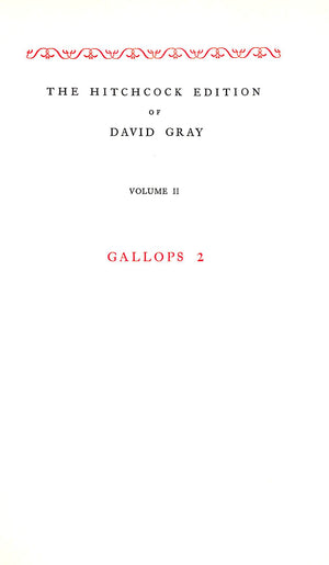 "Gallops I, 2 & Mr. Carteret" 1929 GRAY, David