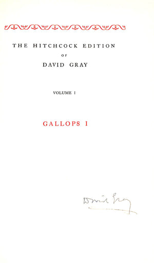 "Gallops I, 2 & Mr. Carteret" 1929 GRAY, David