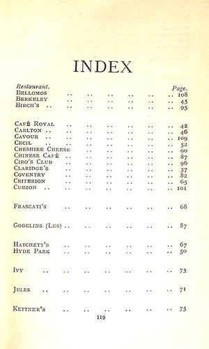 "London Restaurants" 1924 "Diner-Out."