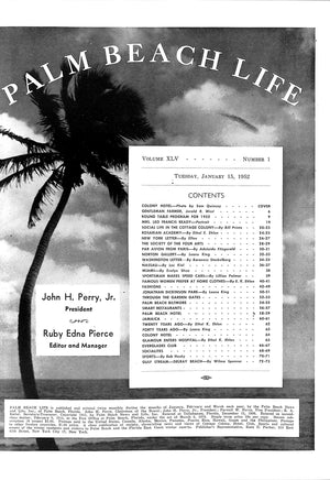 Palm Beach Life Magazine January 15, 1952