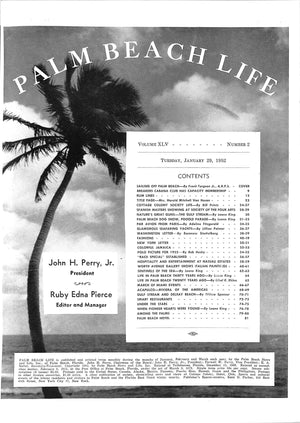 Palm Beach Life Magazine January 29, 1952