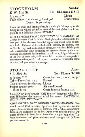 "Where To Dine In Thirty-Nine: A Guide To New York Restaurants" 1939 ASHLEY, Diana [compiled by]