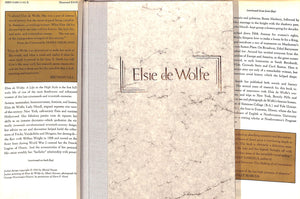 "Elsie De Wolfe: A Life In The High Style" 1982 SMITH, Jane S.
