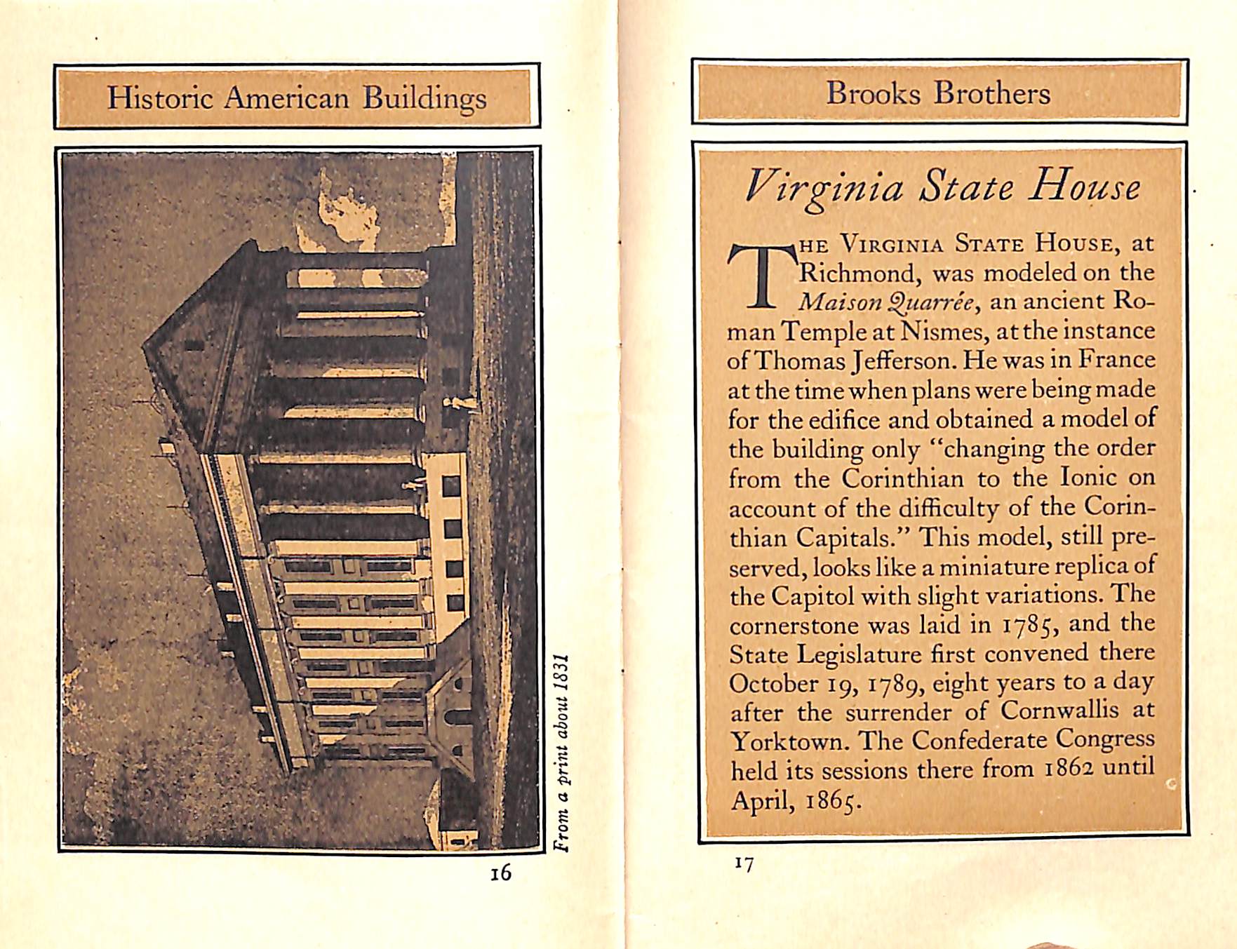 "Historic American Buildings And Mansions" 1924 Brooks Brothers (SOLD)