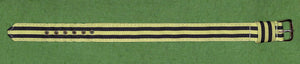 "Lime/ Navy Stripe Grosgrain Ribbon Watch Strap" (New)