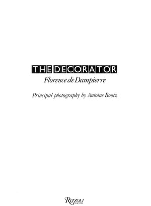 "The Decorator" 1989 DE DAMPIERRE, Florence