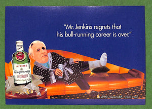 "Mr Jenkins x Tanqueray English Gin 1997 Advert Postcard" (UNUSED)