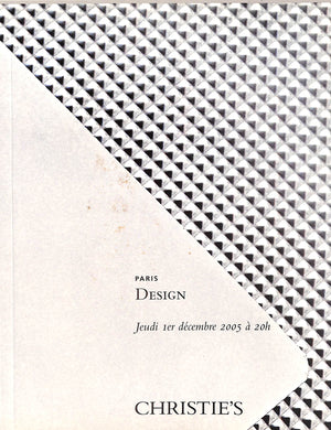 Design/ Arts Decoratifs Du XXeme Siecle Dec. 2005 Christie's Paris