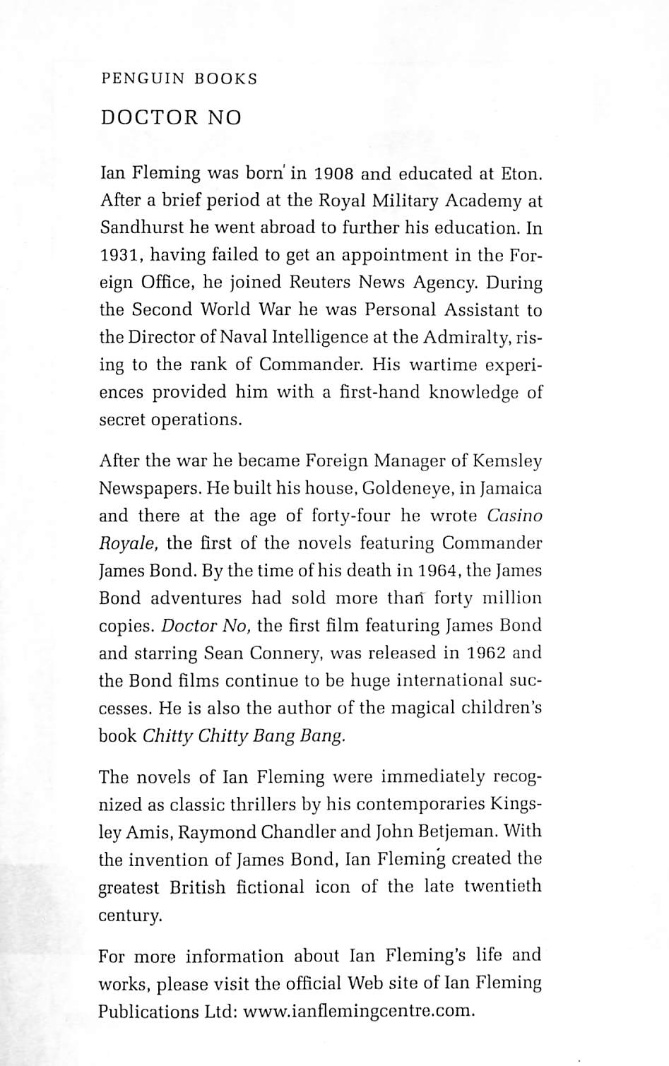 "Dr. No" 2002 FLEMING, Ian (SOLD)