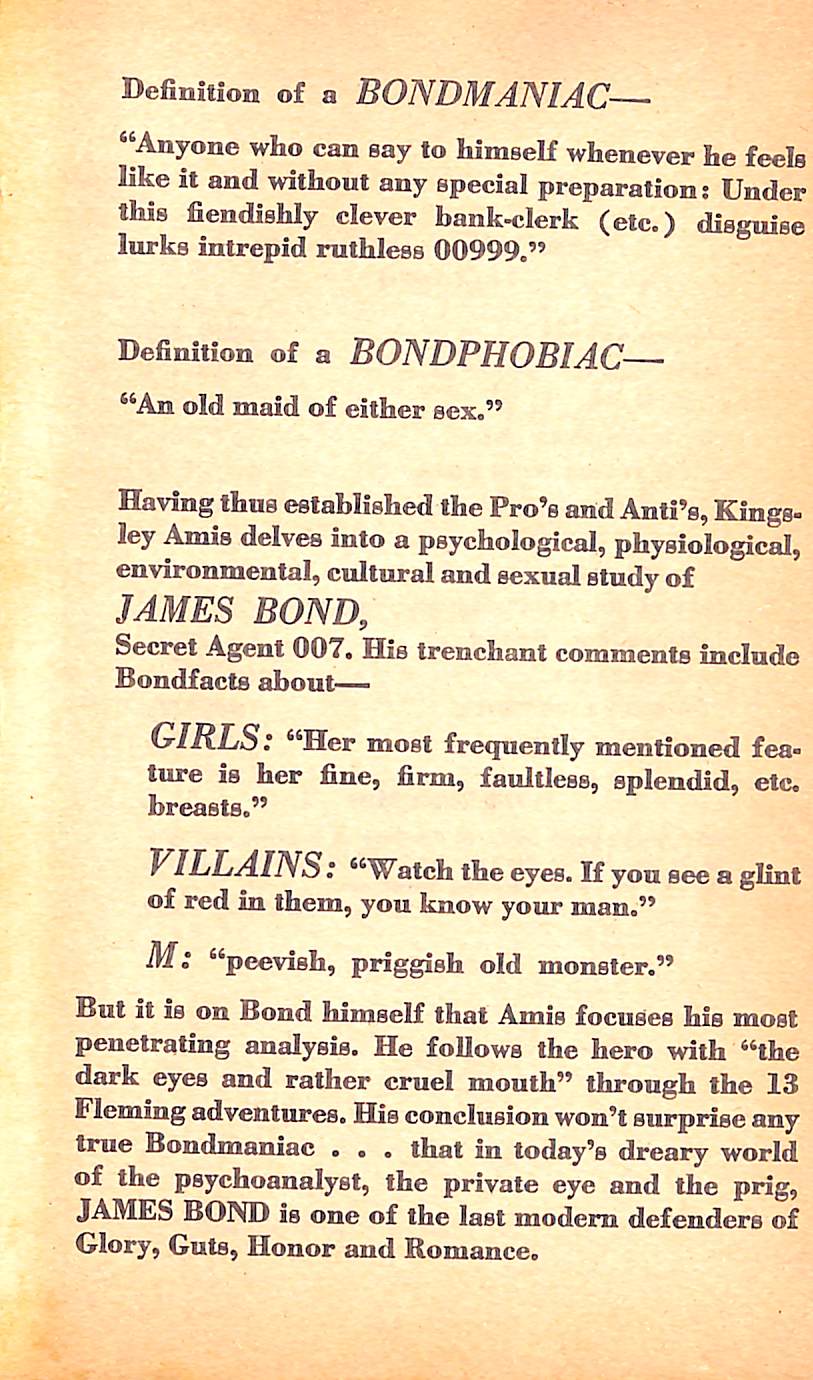 "The James Bond Dossier" 1966 AMIS, Kingsley