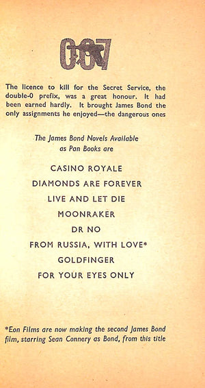 "From Russia, With Love" 1963 FLEMING, Ian