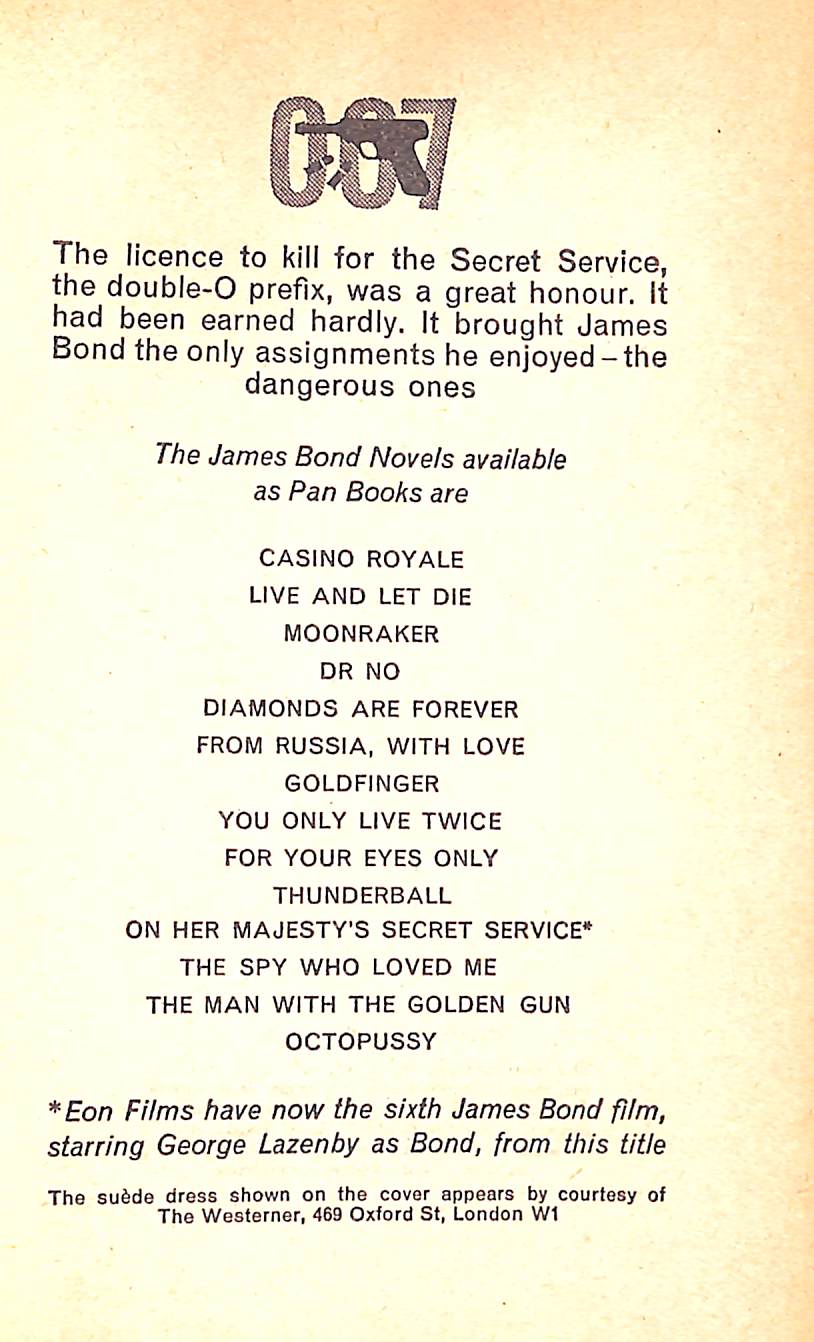 "For Your Eyes Only" 1969 FLEMING, Ian
