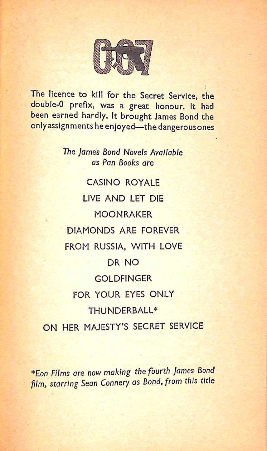 "From Russia, With Love" 1965 FLEMING, Ian (SOLD)