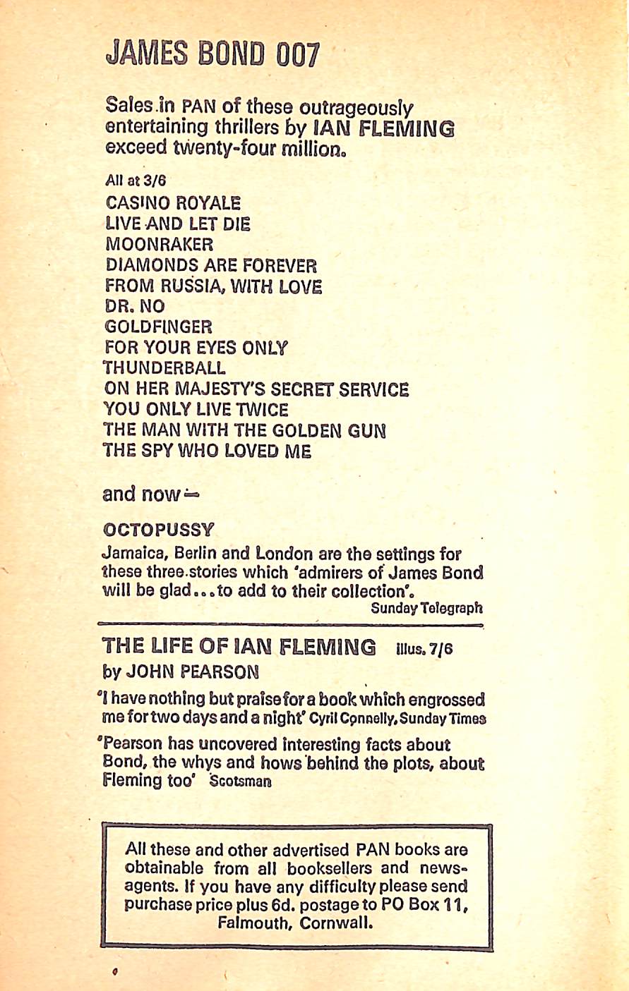 "The Man With The Golden Gun" 1968 FLEMING, Ian