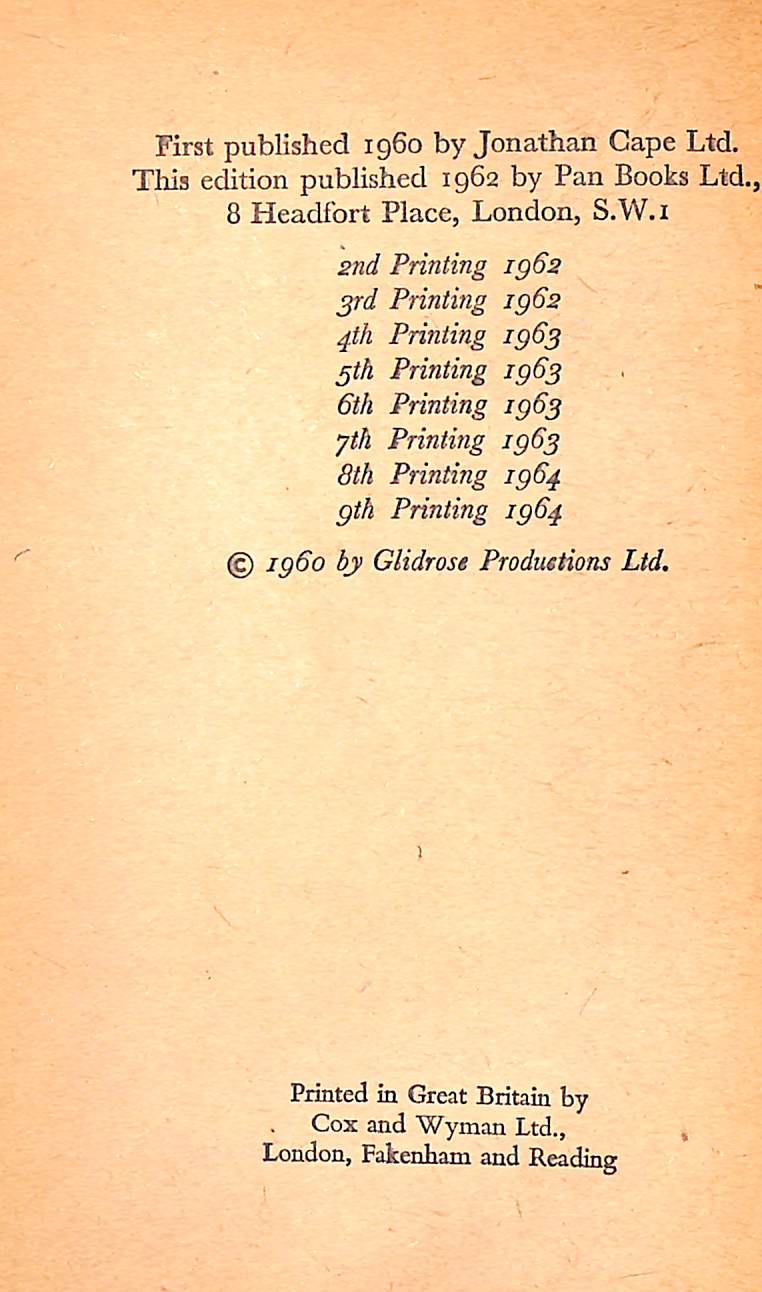 "For Your Eyes Only" 1964 FLEMING, Ian