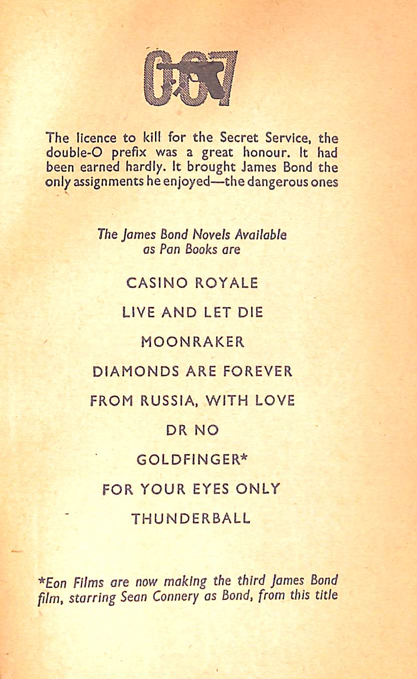 "Goldfinger" 1964 FLEMING, Ian