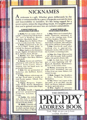 "The Official Preppy Address Book" 1981