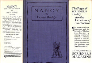 "Nancy: Her Life And Death" 1921 DODGE, Louis