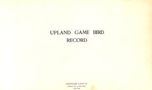 Abercrombie & Fitch Upland Game Bird Record Leather Log Book