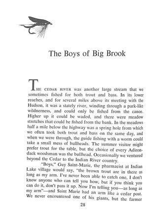 "Adirondack Fishing in the 1930s: A Lost Paradise" 1978 ENGELS, Vincent