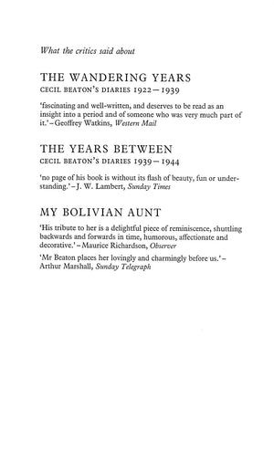 "The Happy Years 1944-1948: Cecil Beaton's Diaries" 1972 BEATON, Cecil