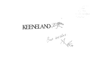 "Peb At Keeneland" 1986 BELLOCQ, Pierre (INSCRIBED)