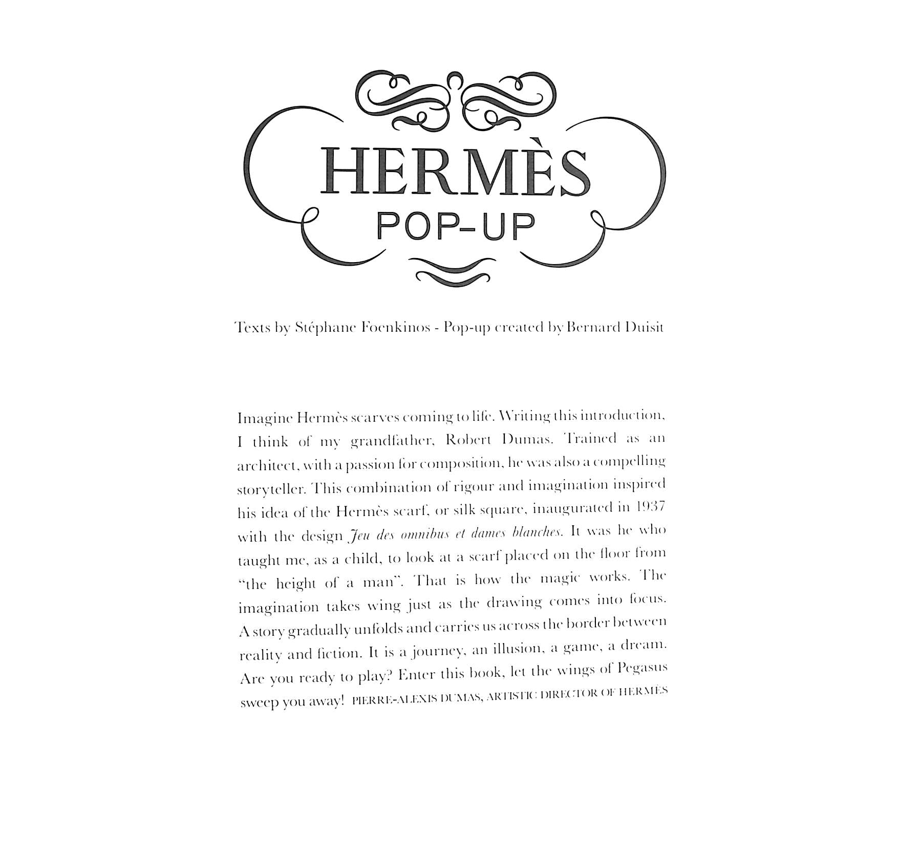 Hermes, Accents, Hermes Popup Book