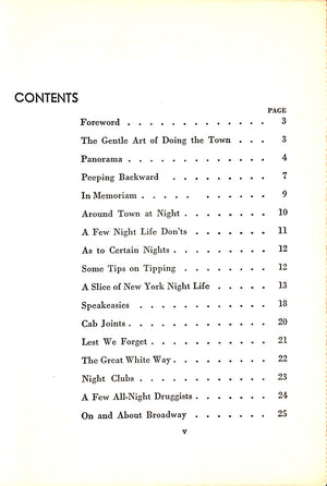 "Nightlife: Vanity Fair's Intimate Guide To New York After Dark" 1931 SHAW, Charles G.