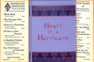 "Heart In A Hurricane" 1927 SHAW, Charles G.