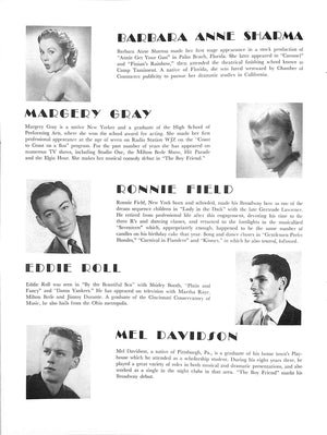 "The Boy Friend: A New Musical Comedy Of The 1920's" 1954 Program
