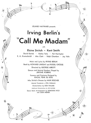 "Call Me Madam: Program" 1950