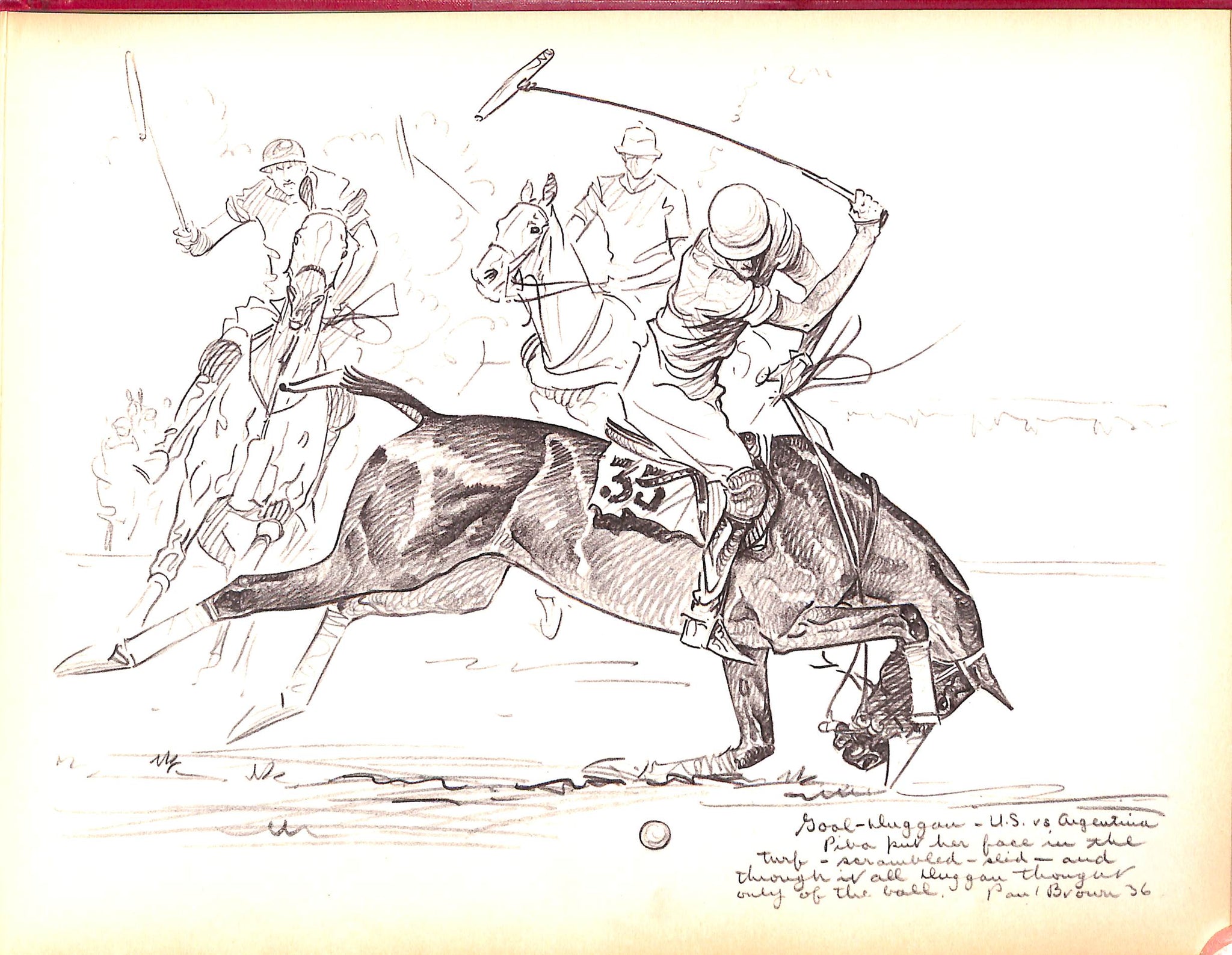 "Ups And Downs" 1936 BROWN, Paul w/ Original Remarque Pencil Drawing