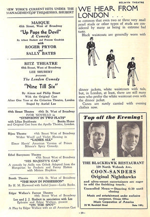 The Playgoer: The Magazine Of The Theatre 1930