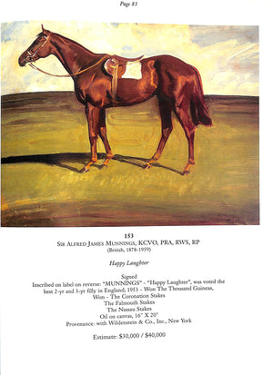 Sporting And Marine Paintings, Drawings And Sculpture - Saratoga Springs, New York 1996