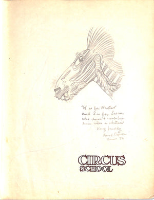 "Circus School" 1946 BROWN, Paul w/ Original Remarque Pencil Drawing