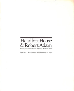 "Headfort House & Robert Adam" 1973 HARRIS, John
