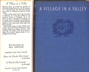"A Village In A Valley" NICHOLS, Beverley w/ Decorations by Rex Whistler