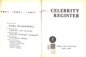 "Celebrity Register" 1973 BLACKWELL, Earl