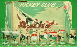 "Set x 8 Libbey Jockey Club c1950s Horse Racing Highball Glasses" (New/ Old Stock!) (SOLD)