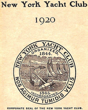 "New York Yacht Club" 1920