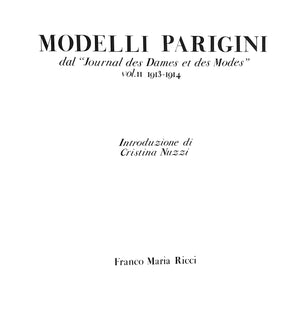 "Modelli Parigini: Dal "Journal Des Dames Et Des Modes" 1980 NUZZI, Cristina [introduzione di]
