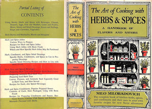 "The Art Of Cooking With Herbs & Spices: A Handbook Of Flavors And Savors" 1950 MILORADOVICH, Milo