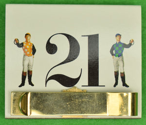 "21" Club Brass Tie Clasp