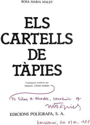 "Els Cartells de Tapies" 1984 MALET, Rosa Maria