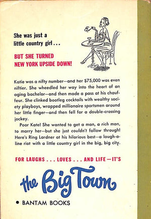 "The Big Town She Turned New York Upside Down" 1949 LARDNER, Ring W.