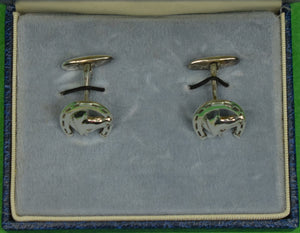 Gieves & Hawkes Sterling Horseshoe T-Back Cufflinks in G&H Box