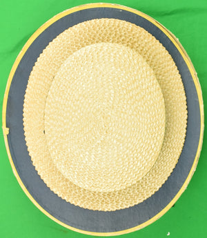 "Lock & Co Straw Boater Hat Made In England For Brooks Brothers" Sz: 7 (New/ Old Stock In BB Box!) (SOLD)