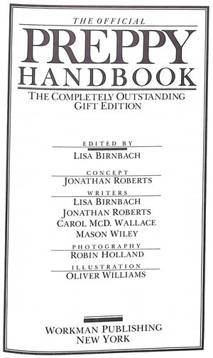 "The Official Preppy Handbook: The Completely Outstanding Gift Edition" 1980 BIRNBACH, Lisa (SOLD)
