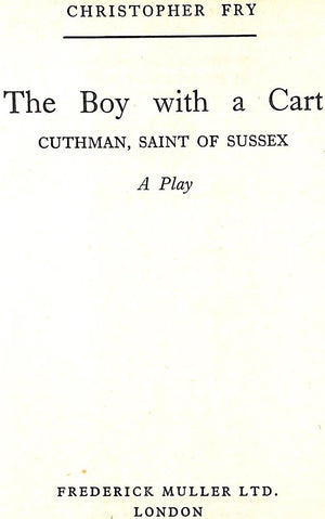 "The Boy With A Cart" 1958 FRY, Christopher