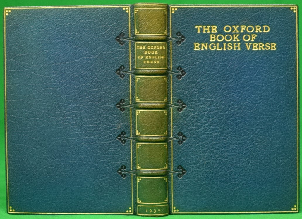 "The Oxford Book Of English Verse 1250-1900" 1930 QUILLER-COUCH, Arthur (SOLD)